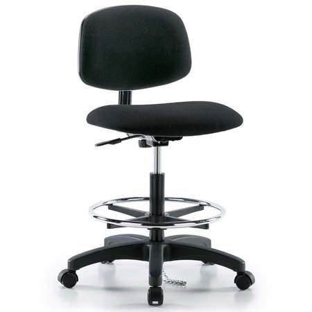 GLOBAL INDUSTRIAL Fabric ESD Stool, Black 695535